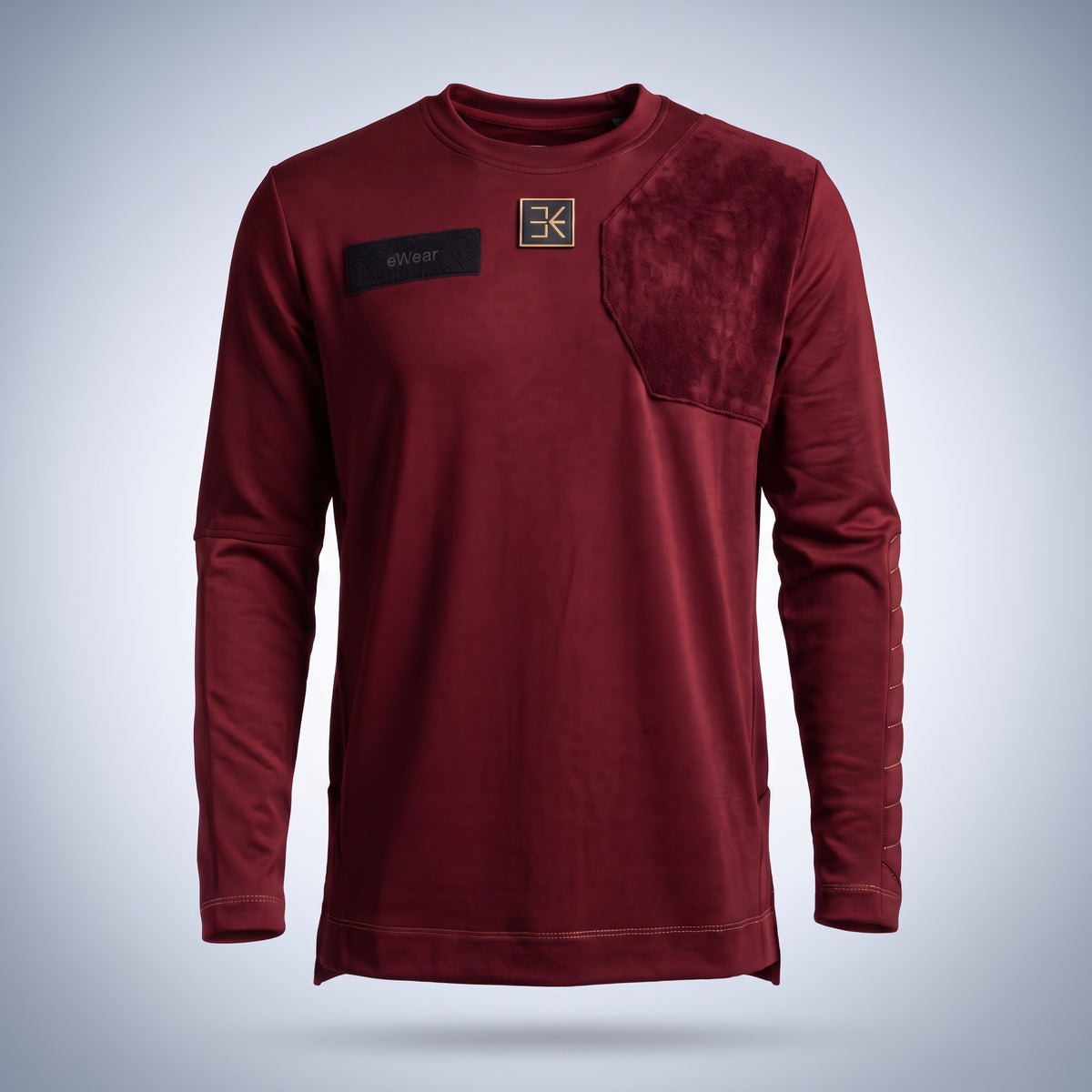eWear Gaming Longsleeve in inferno red, Vorderansicht