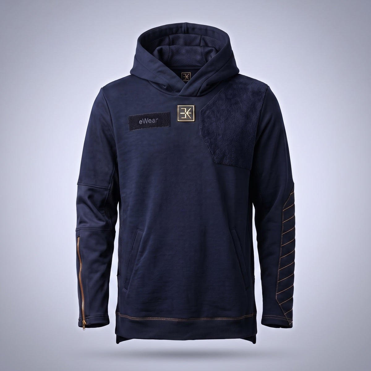 eWear Gaming Hoodie in arcane blue, Vorderansicht