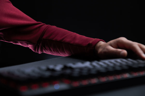 Padded sleeve at the keyboard